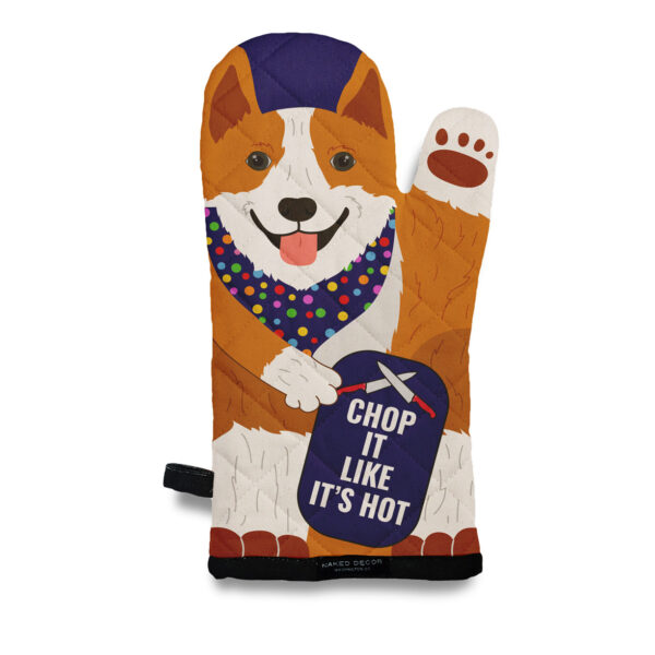 Corgi Oven Mitt -Chop It Like It's Hot