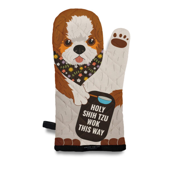 Shih Tzu Oven Mitt -Wok This Way