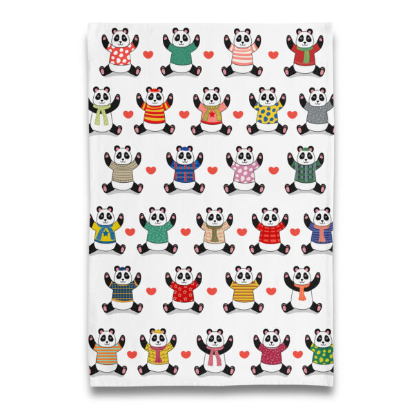 Panda - Pandamonium Tea Towel