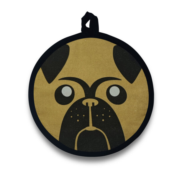 Pug Round Potholder