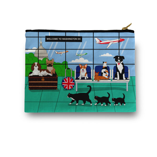 Pets at Washington DC Airport Cosmetic/ Amenity Bag - Image 2