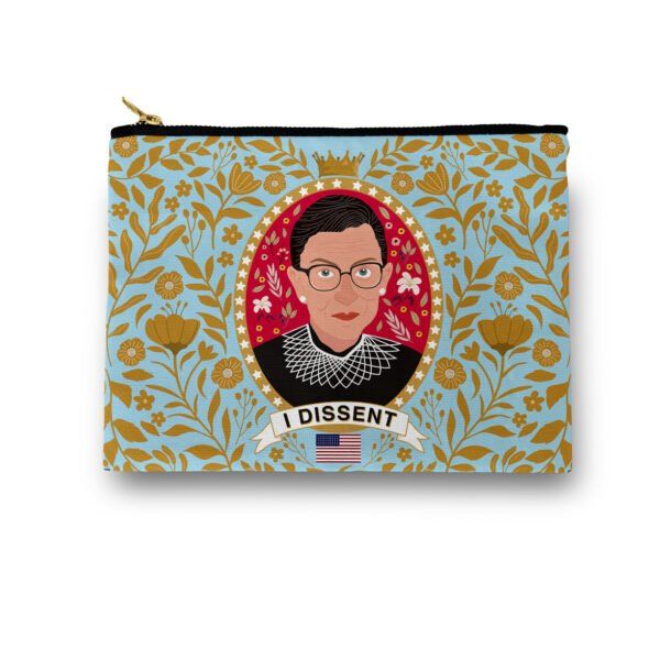 I Dissent : RBG Ruth Bader Ginsburg Cosmetic/ Amenity Bag