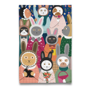 Bunny Rabbit Town Tea Towel