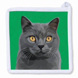 Russian Blue Kitty Cat Potholder