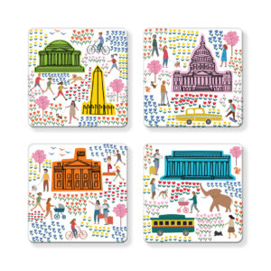 DC Proud Collection: Set of 4 - Variety Pack: Spring Season in DC Coasters