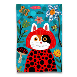 Calico Cat - Yayoi Kusama KusaMEOW Tea Towel