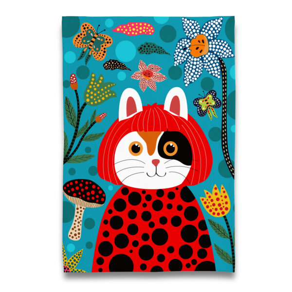 Calico Cat - Yayoi Kusama KusaMEOW Tea Towel