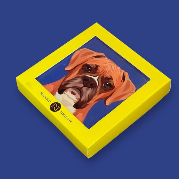Set of 4 MDF Coasters - Boxer - Image 2