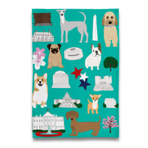 DC Pups Tea Towel