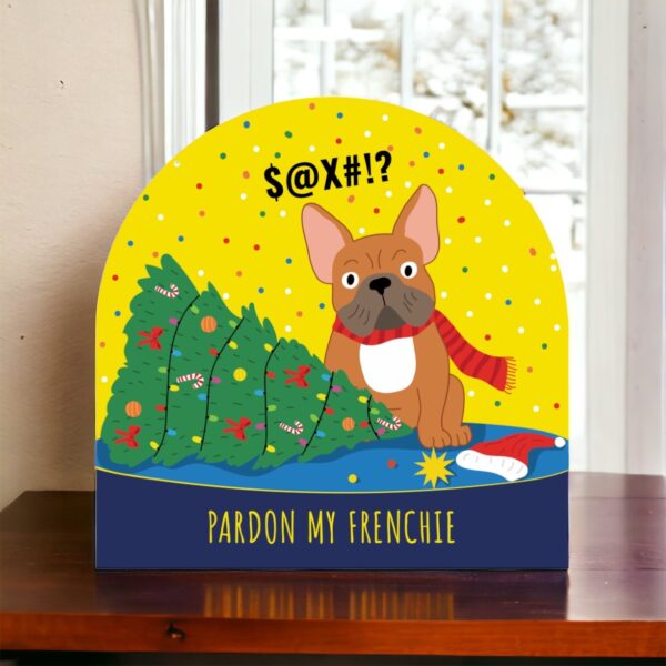 Set of 6 Holiday Blank Snow Dome Cards - Pardon my Frenchie - Image 2