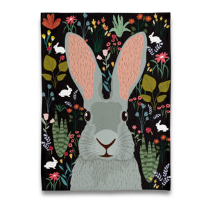 Garden of Bunny Rabbit Tea Towel