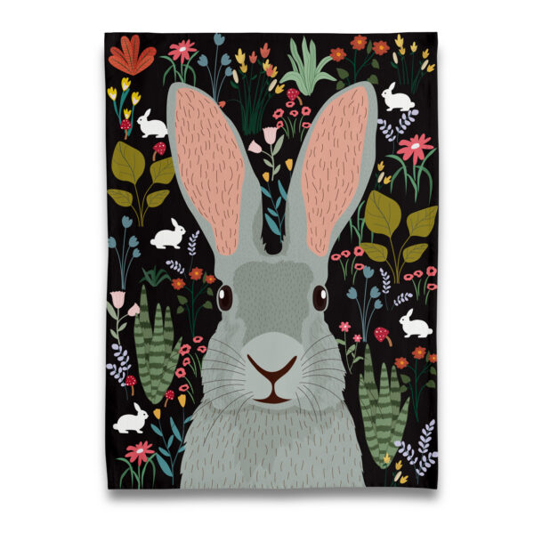 Garden of Bunny Rabbit Tea Towel