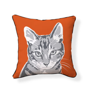 Little Grey Cat Pillow
