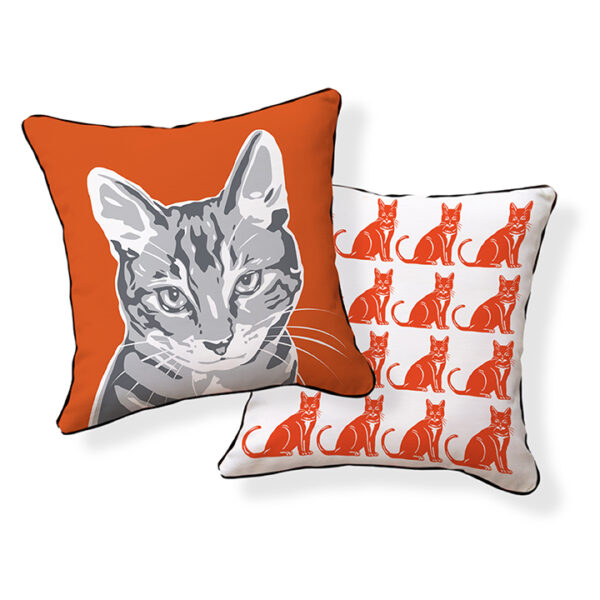 Little Grey Cat Pillow - Image 3