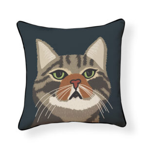 Grey Tabby Cat Pillow