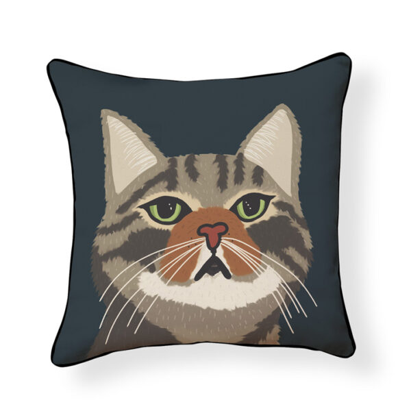 Grey Tabby Cat Pillow