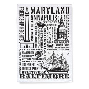 Maryland Neighborhoods Tea Towel