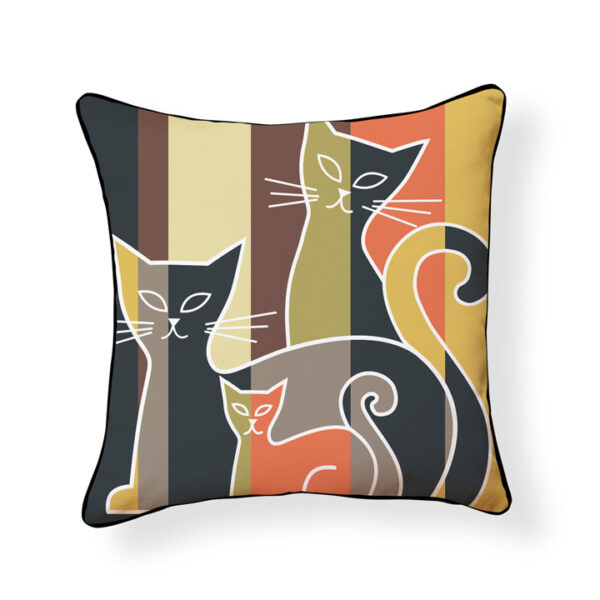 Mid Century Modern Cats Pillow