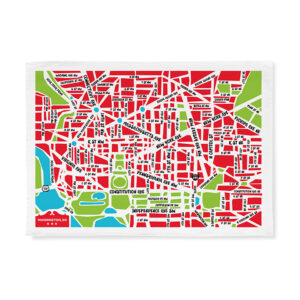 Nation's Capital DC Map Tea Towel