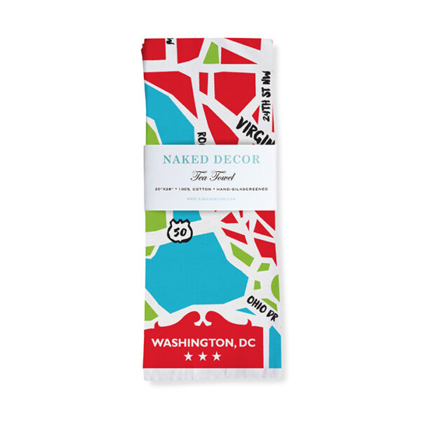 Nation's Capital DC Map Tea Towel - Image 2