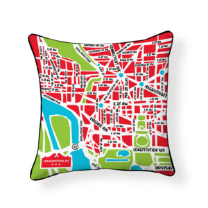 Nation's Capital Map Pillow