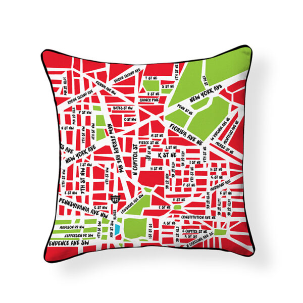 Nation's Capital Map Pillow - Image 2