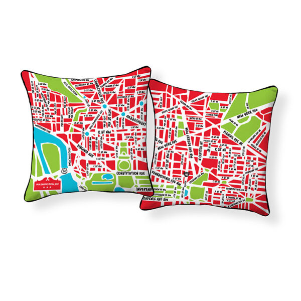 Nation's Capital Map Pillow - Image 3