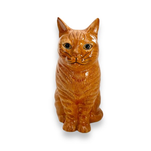 British Quail Ceramics: Orange Tabby Cat Vase