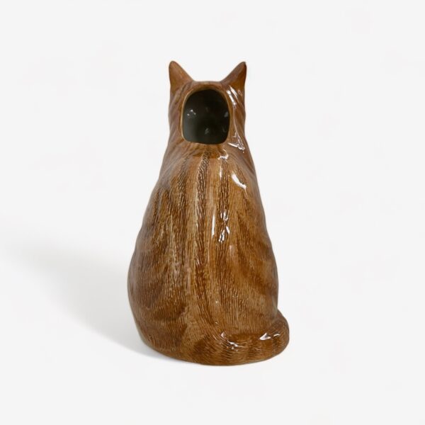 British Quail Ceramics: Orange and White Tabby Cat Vase - Image 4