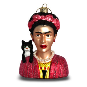 Naked Decor Exclusive: Women We Admire- Frida Kahlo with Tuxedo Cat Ornament