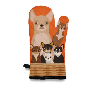 All Things Chihuahua - Chihuahuas in the Basket Oven Mitt