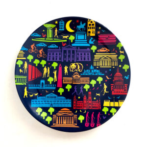 WASHINGTON DC BY NIGHT PLATES/ SET OF 4