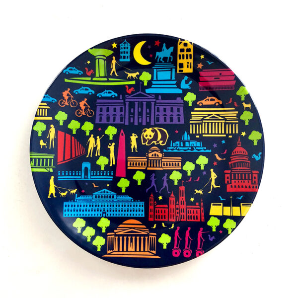 WASHINGTON DC BY NIGHT PLATES/ SET OF 4