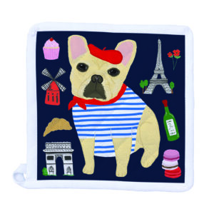 Bonjour Frenchie French Bulldog Potholder