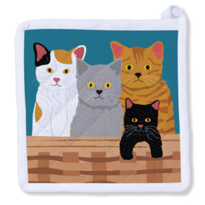 All Thing Kitty - Cats in the Basket Potholder
