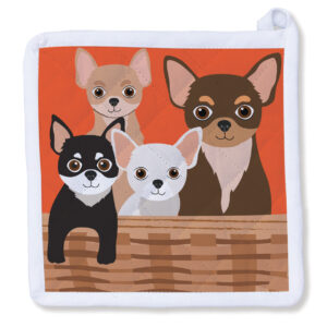 All Things Chihuahua - Chihuahuas in the Basket Potholder