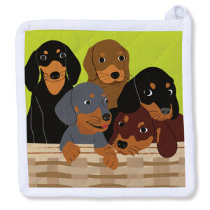 All Things Doxie - Dachshunds in the Basket Potholder