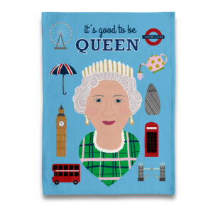 Queen of England Tea Towel