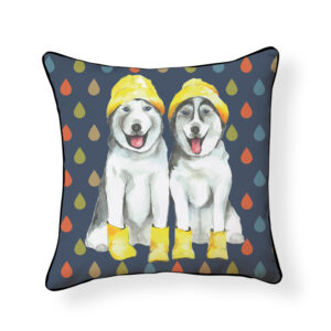 Raining Huskies Husky Pillow