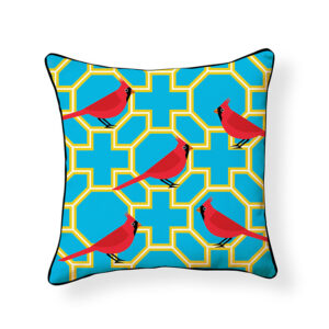 RED CARDINAL BIRD PILLOW