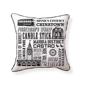 San Francisco Neighborhoods Pillow
