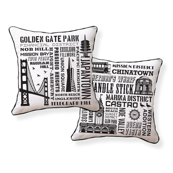 San Francisco Neighborhoods Pillow - Image 3