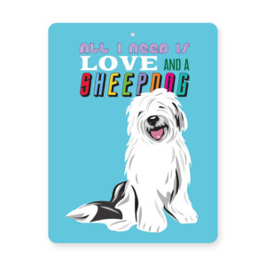 Sheepdog Tin Sign