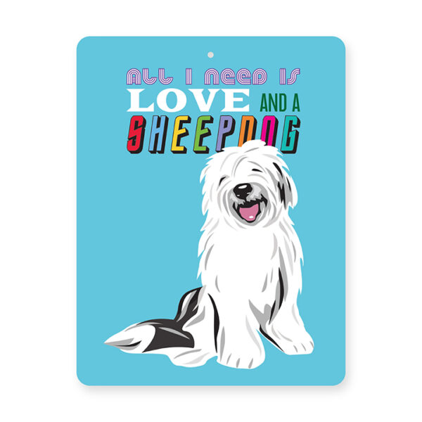 Sheepdog Tin Sign