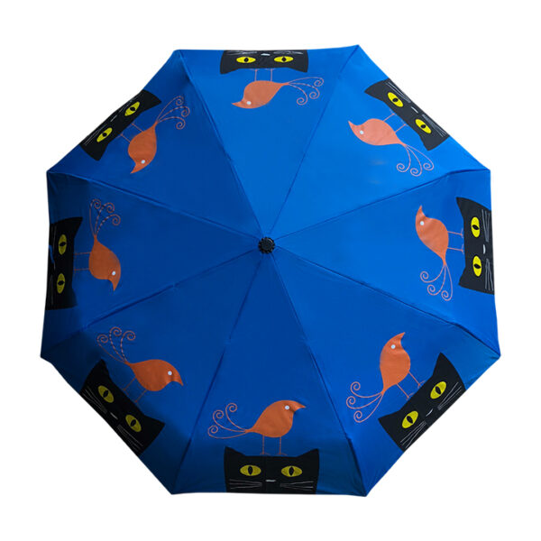 Red Bird on Cat Umbrella - Image 2