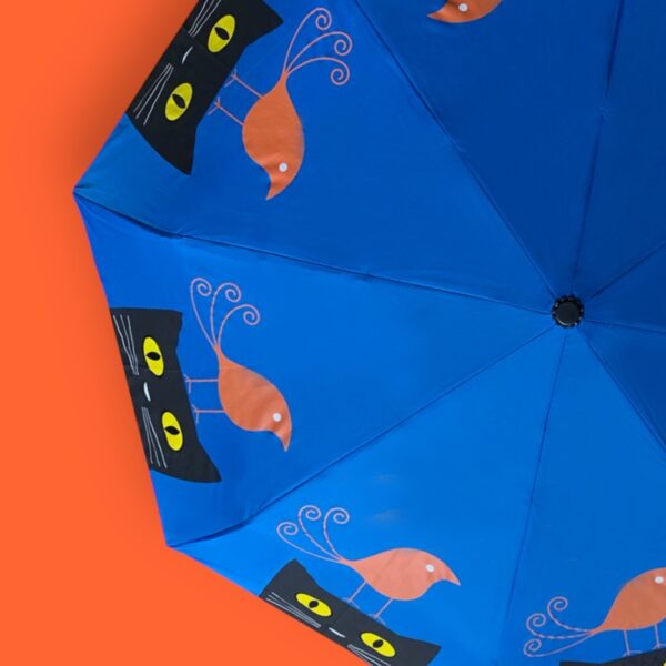 Red Bird on Cat Umbrella
