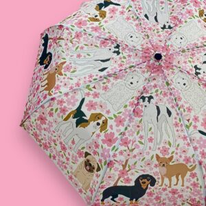 Cherry Blossom Puppy Dog Umbrella