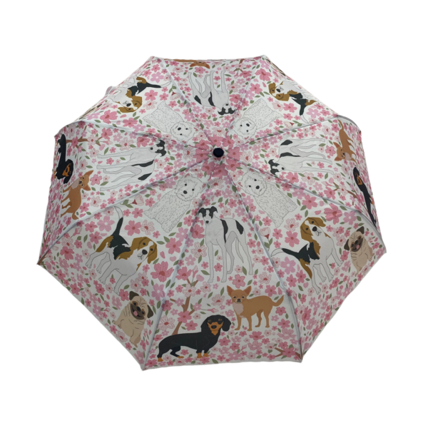 Cherry Blossom Puppy Dog Umbrella - Image 2