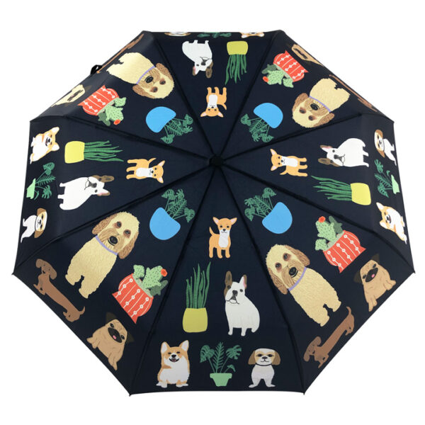 Dogs with Plants Umbrella - Image 2