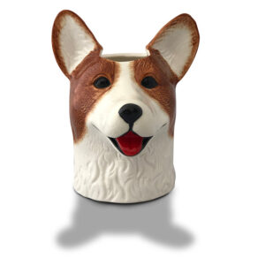 Long Neck Vase: Welsh Corgi Vase